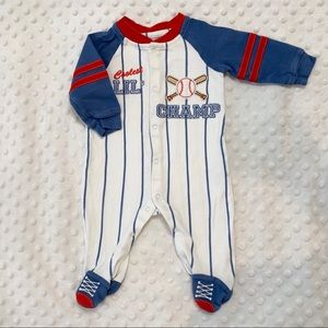 Carters ⚾️🚜 2pack, Baseball/Tractor Footies, 0-6M